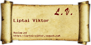 Liptai Viktor névjegykártya
